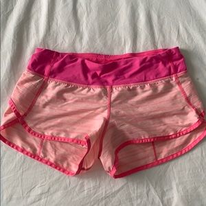 Pink Striped Lululemon Shorts